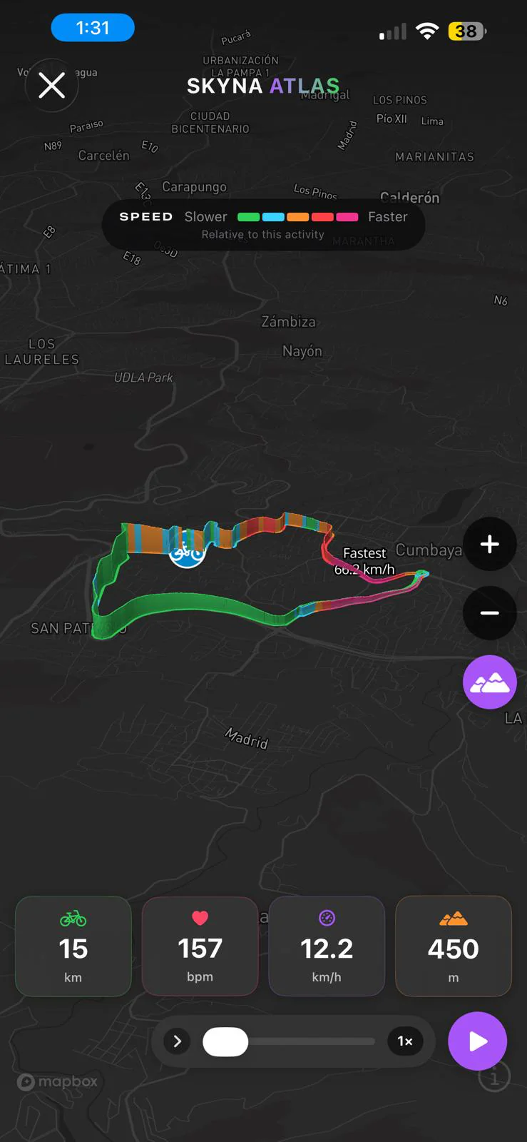 SKYNA Atlas map of every run and ride recorded from any device